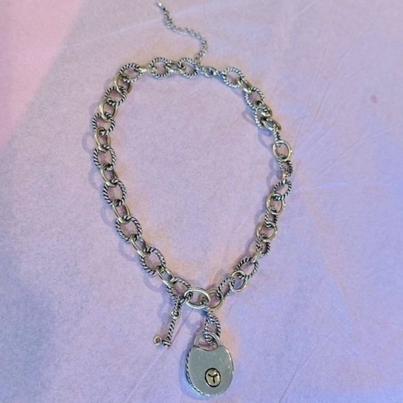 ✨✨Rope Silver and Gold Tone Chain Lock and Key 🔐 Pendant Necklaces ✨ - Picture 9 of 11